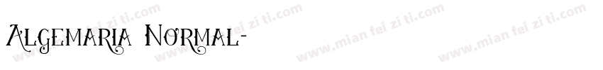 Algemaria Normal字体转换